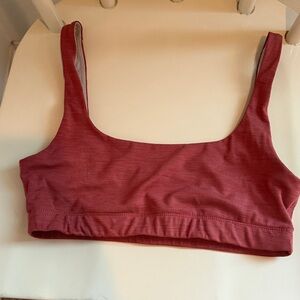 Vuori Brick Red Ribbed Bralette